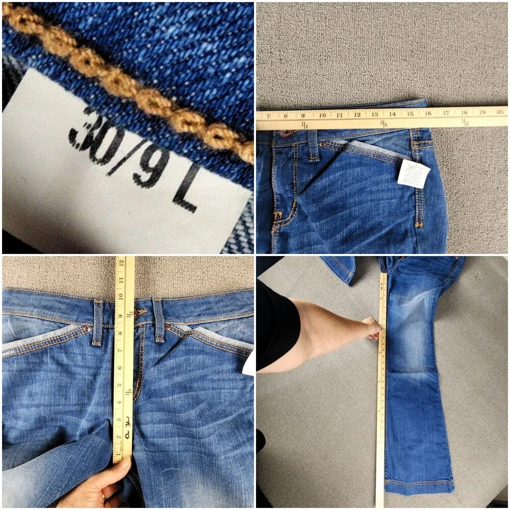 Cinch Lynden Jeans Womens 30/9 Long Blue Mid Rise Slim Bootcut Stretch Denim